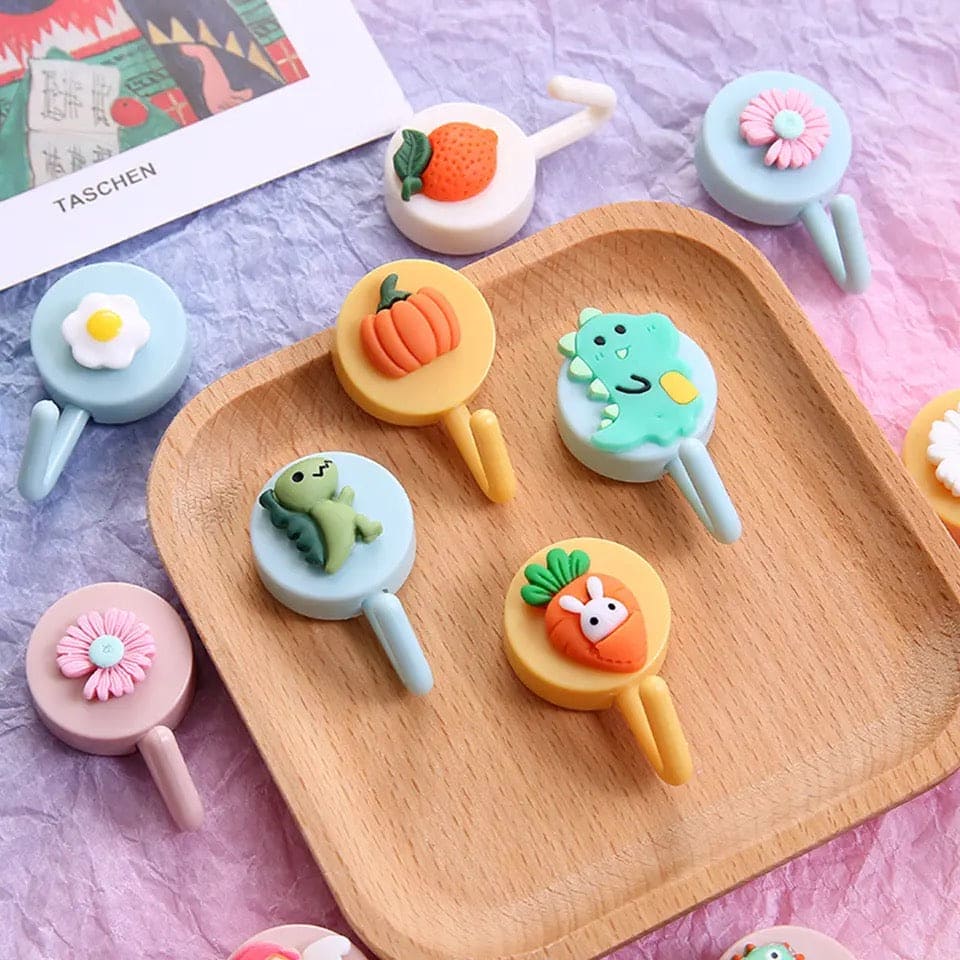 Set Of 10 Cute Cartoon Wall Hook, Cute Wall Hooks Key Holder, Cartoon Fruits Shape Hook For Kids Room Home Decor, Coat Towel Hanging Plastic Mask Holder, Kitchen Bathroom Organizer Wall Decor, Home Accessories Set Of 10 Cute Cartoon Wall Hook, Cute Wall Hooks Key Holder, Cartoon Fruits Shape Hook For Kids Room Home Decor, Coat Towel Hanging Plastic Mask Holder, Kitchen Bathroom Organizer Wall Decor, Home Accessories